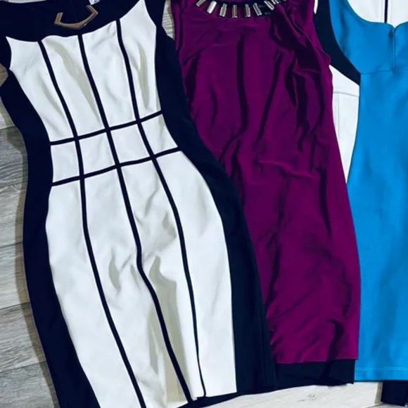 Joseph Ribkoff Black and White Strategic Dress - Picture 8 of 10